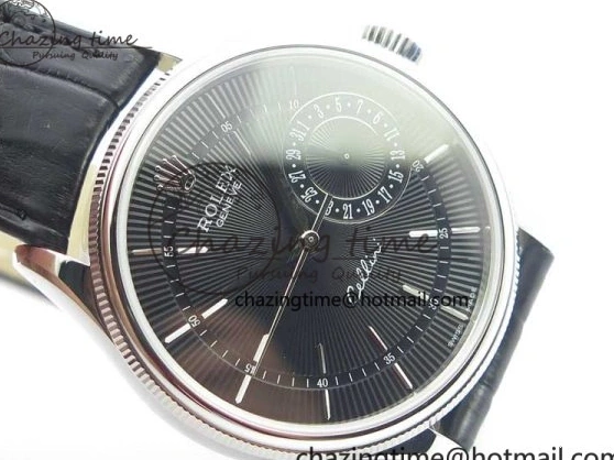 Edition SS on SA3165 Black Leather Strap Black Sticks Date Dial BP Maker Best Markers Real 50519 Cellini 1117